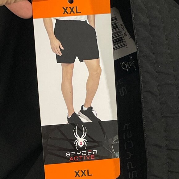 NEW Spyder Active Mens XXL Black Athletic Shorts Polyester & Elastane - Picture 5 of 9